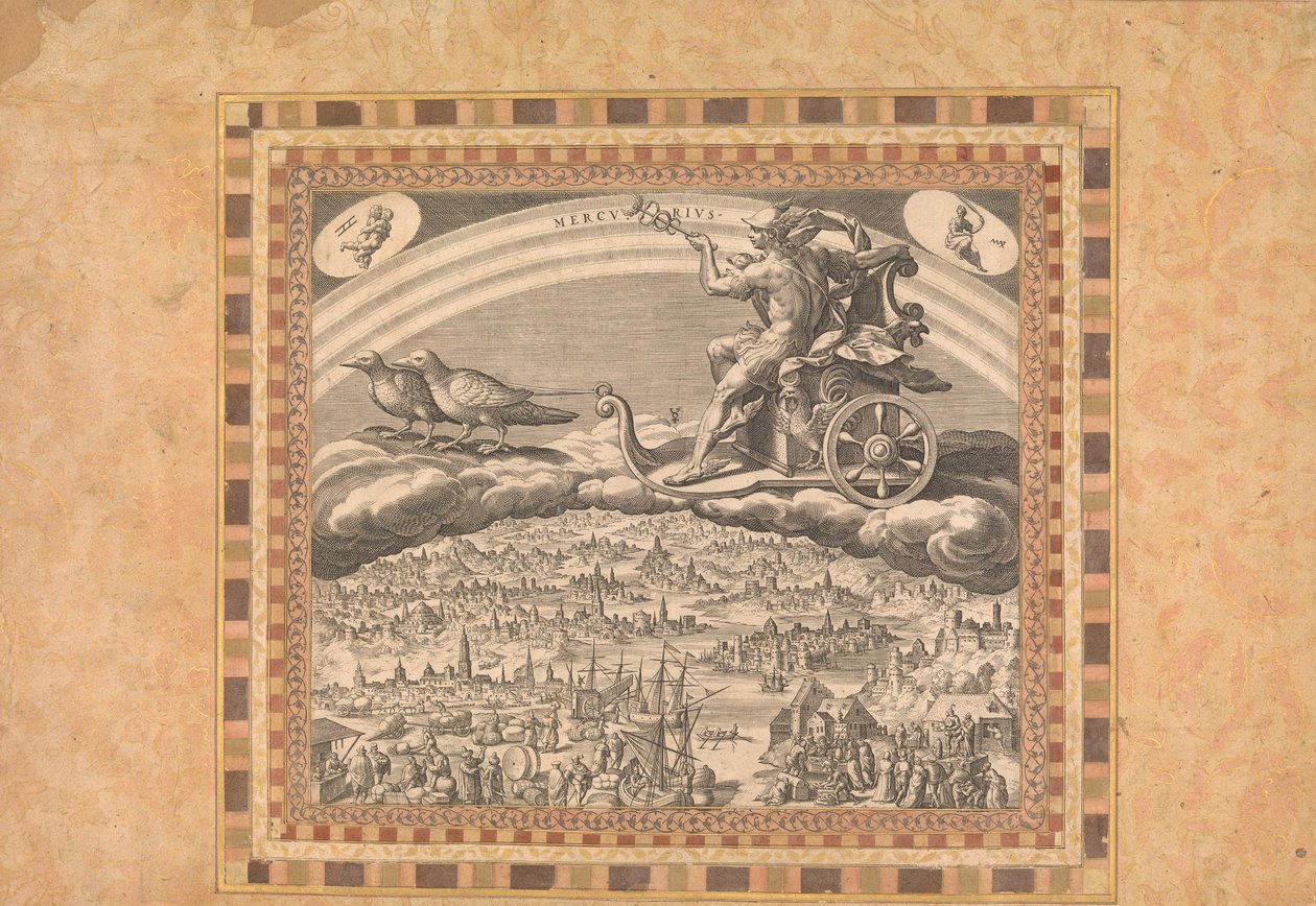 Mercury, Folio a Bellini albumból, kb. 1600. alkotó: Unbekannt