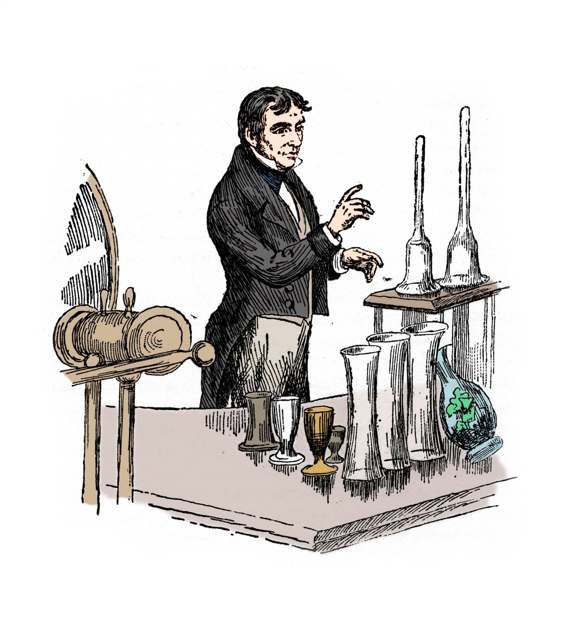 Michael Faraday előadásokat tart a londoni Királyi Intézetben, 1835 XX. század. alkotó: Unbekannt