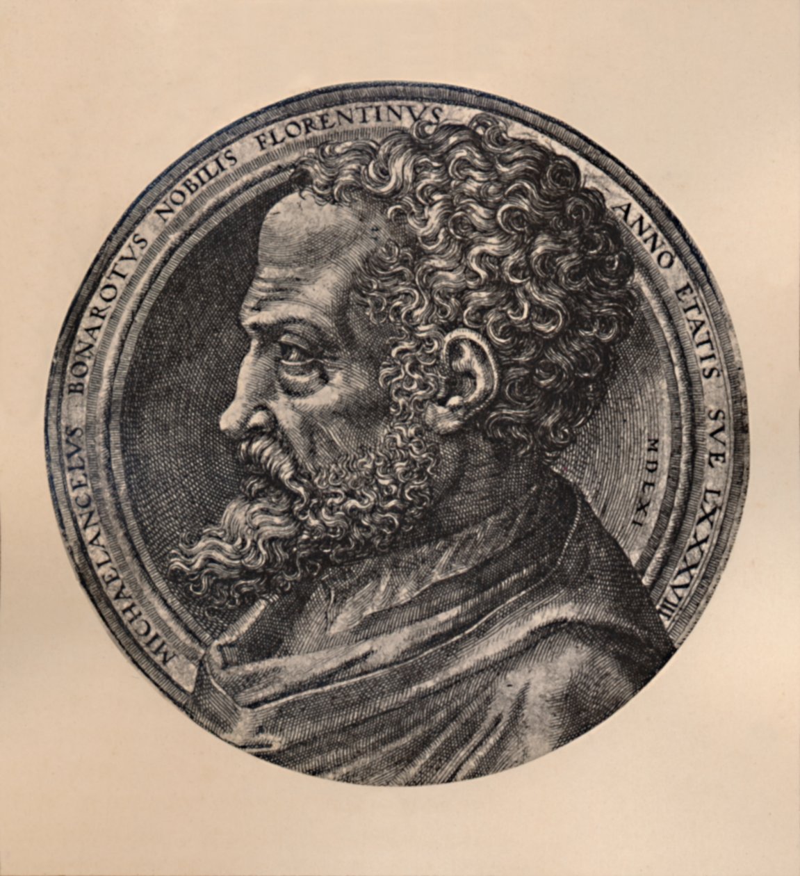 Michelangelo Buonarroti, olasz művész és építész, XVI. század 1894. alkotó: Unbekannt