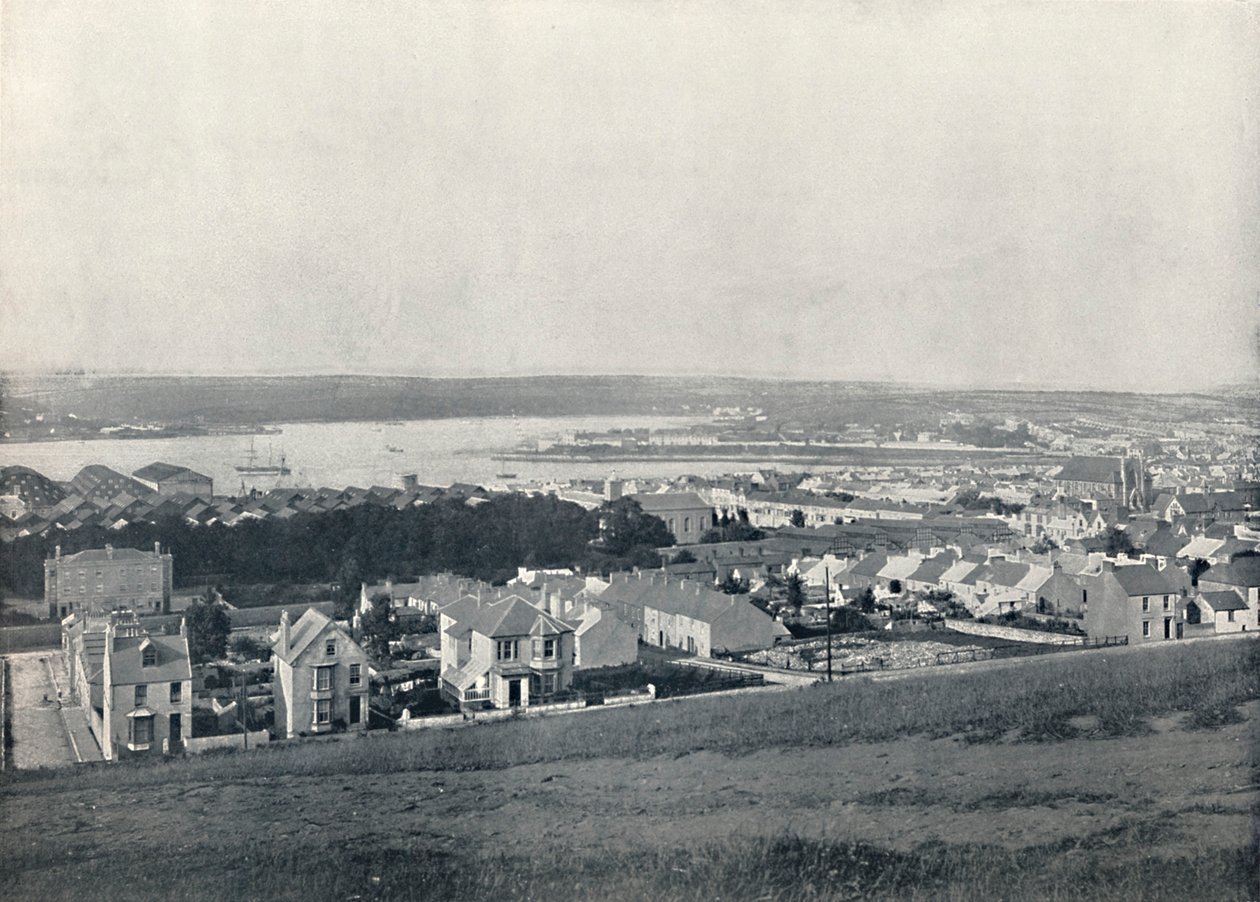 Milford Haven – Általános nézet a városról és a Havenről, 1895 alkotó: Unbekannt