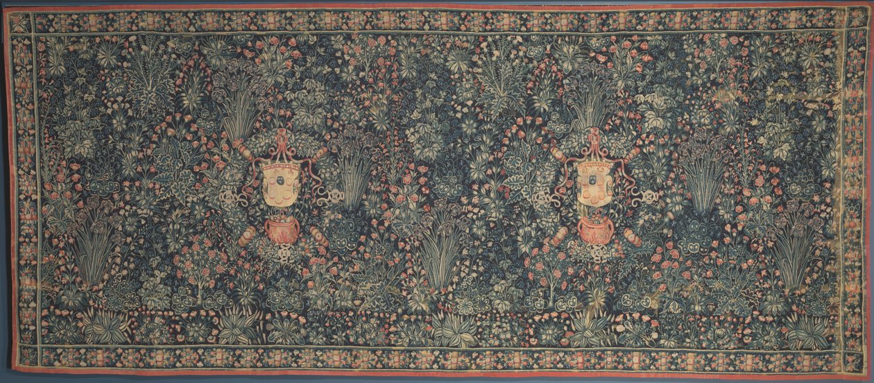 Millefleurs gobelin Medici-címerrel, 1520-as évek. alkotó: Unbekannt