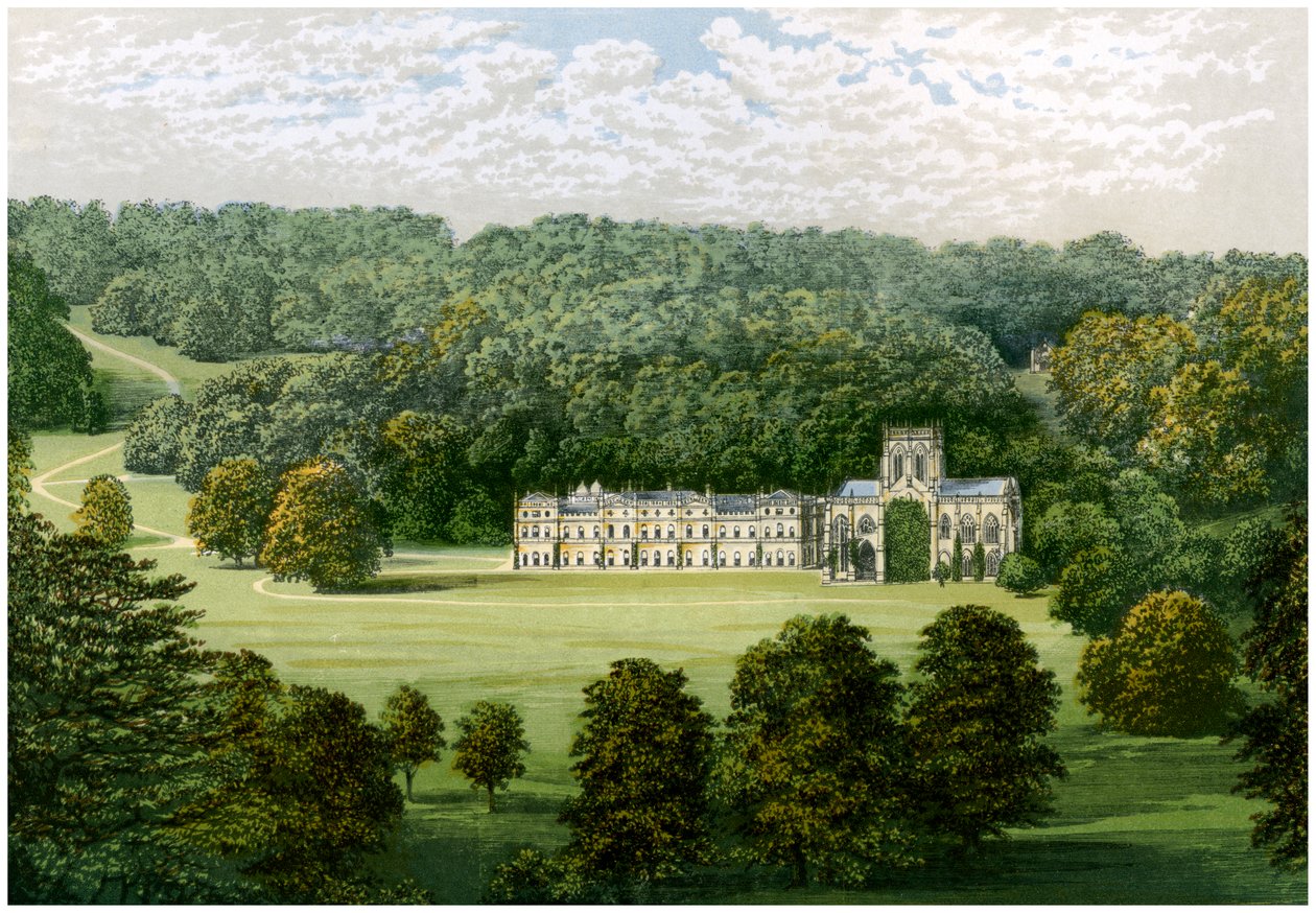 Milton Abbey, Dorset, Hambro báró otthona, 1880 alkotó: Unbekannt