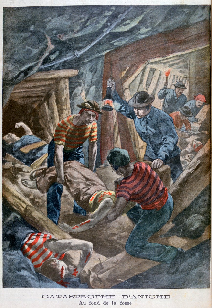Bányaomlás, Aniche, Franciaország, 1900 alkotó: Unbekannt
