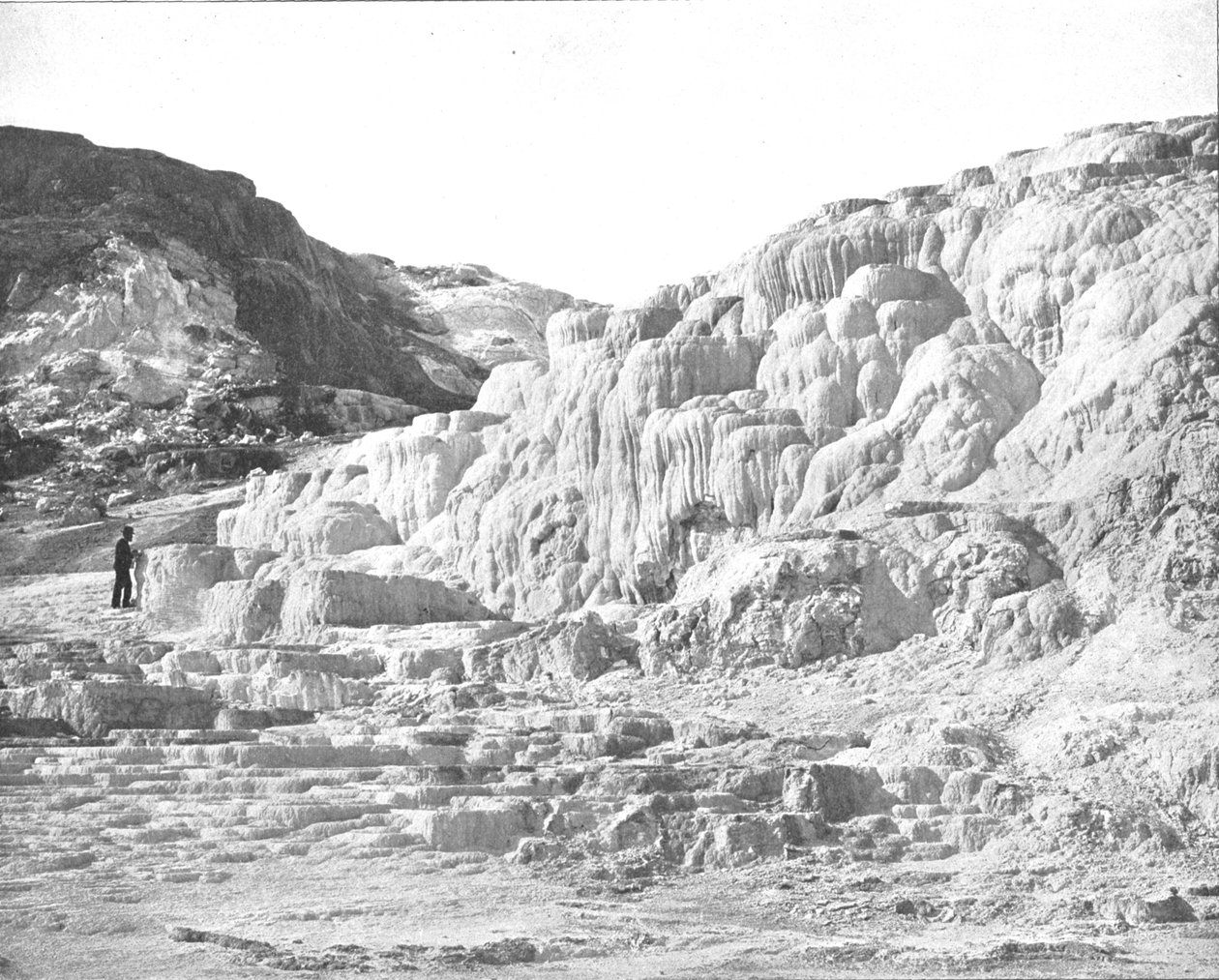 Minerva Terrace, Yellowstone Park, USA, 1900. alkotó: Unbekannt