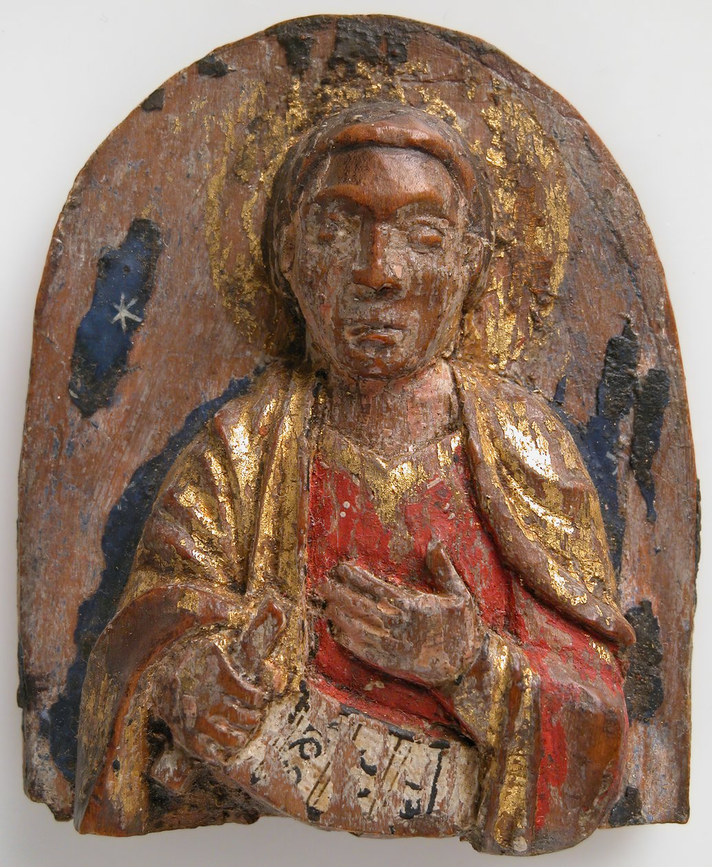 Dániel héber próféta miniatűr domborműve tekercssel, német, 1200-1225. alkotó: Unbekannt