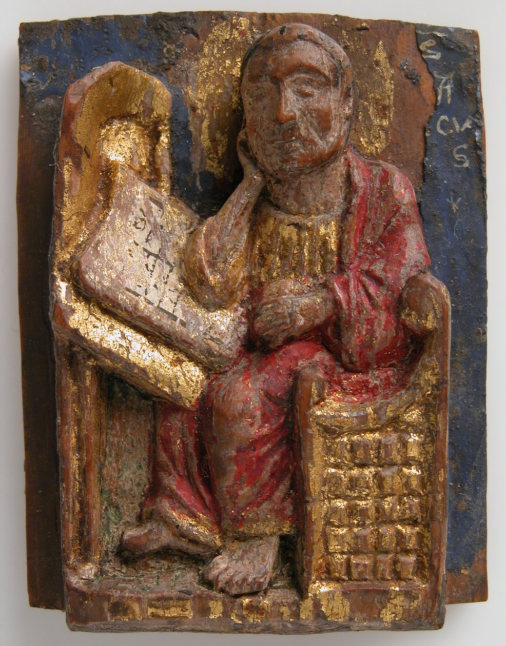Szent Márk miniatűr domborműve az íróasztalánál, kb. 1200-1225. alkotó: Unbekannt
