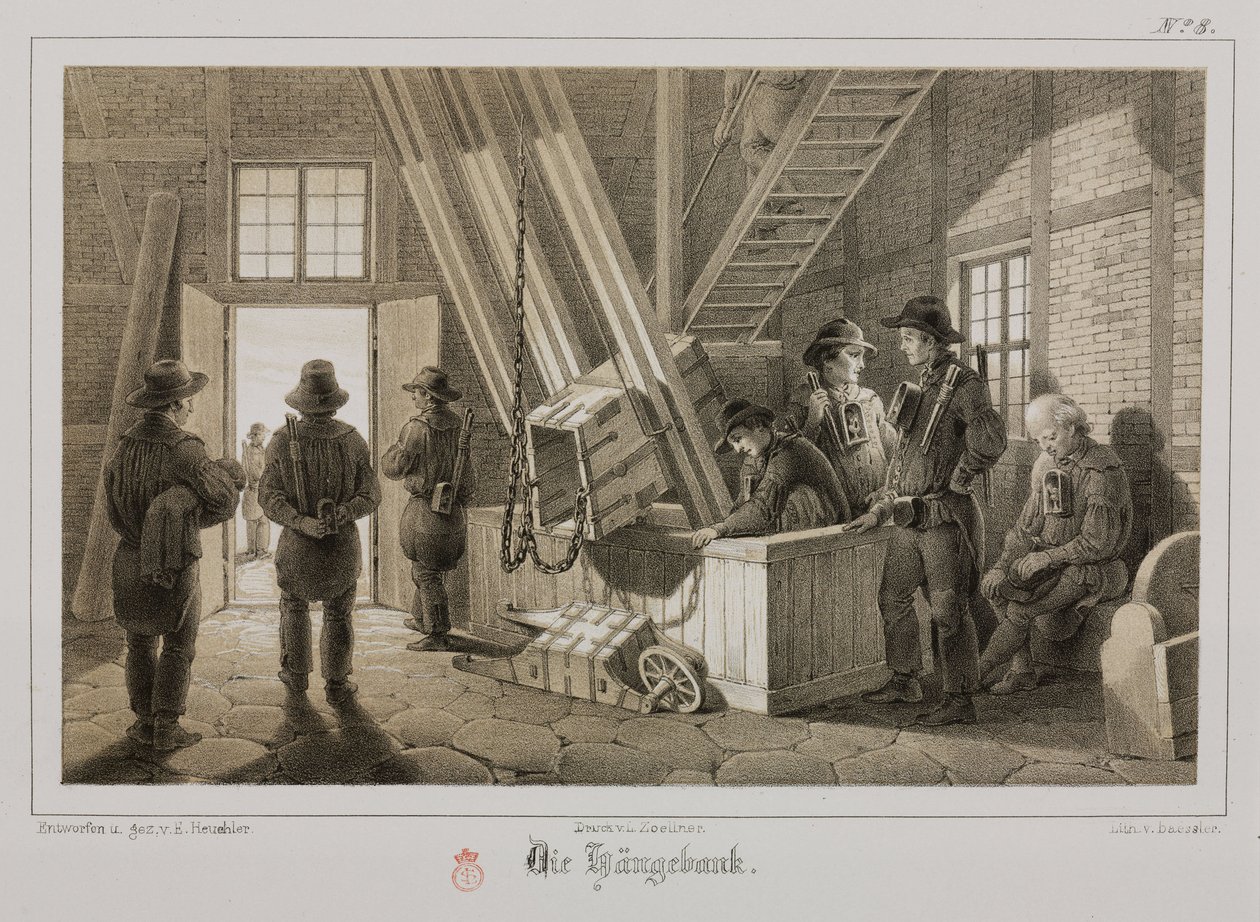 Bányászat, fémércek bányafeje, Németország, 1851 körül alkotó: Unbekannt