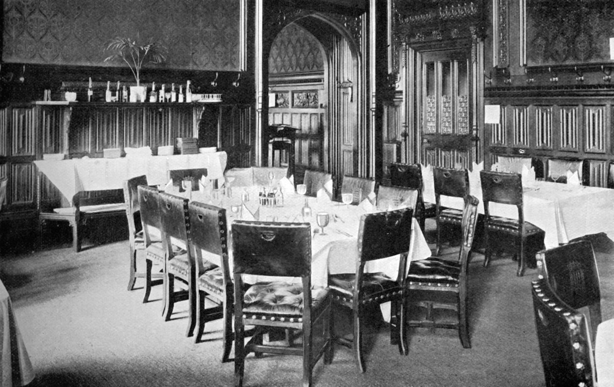 Miniszterek asztala, Alsóház étkezője, Westminster palota, London, 1905 alkotó: Unbekannt