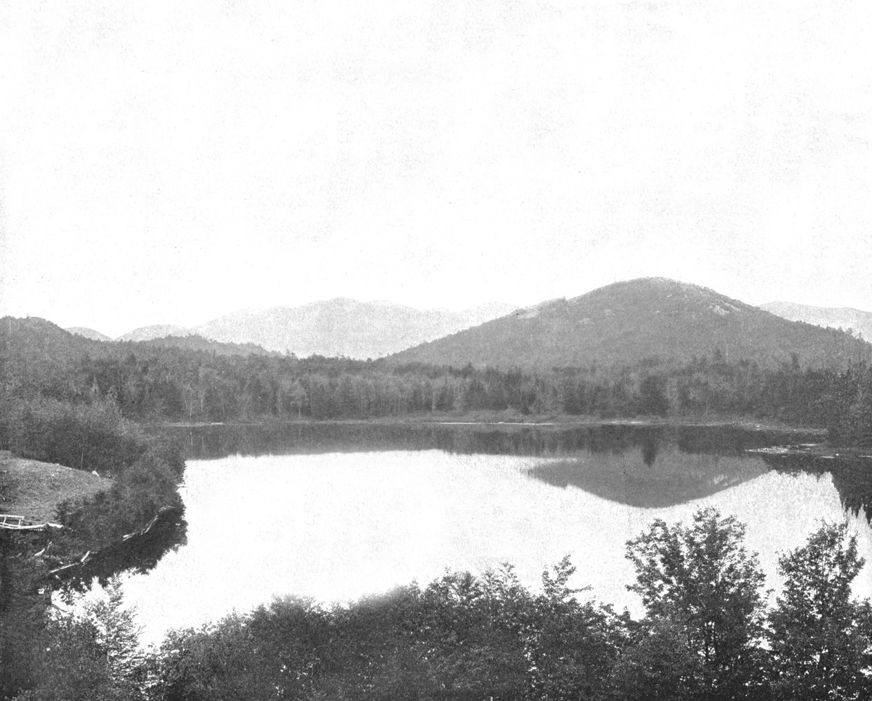 Mirror Lake, Adirondacks, New York állam, USA, 1900. alkotó: Unbekannt