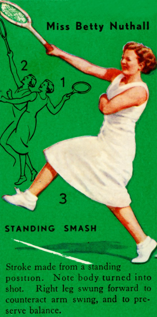 Miss Betty Nuthall – Standing Smash, 1935. alkotó: Unbekannt