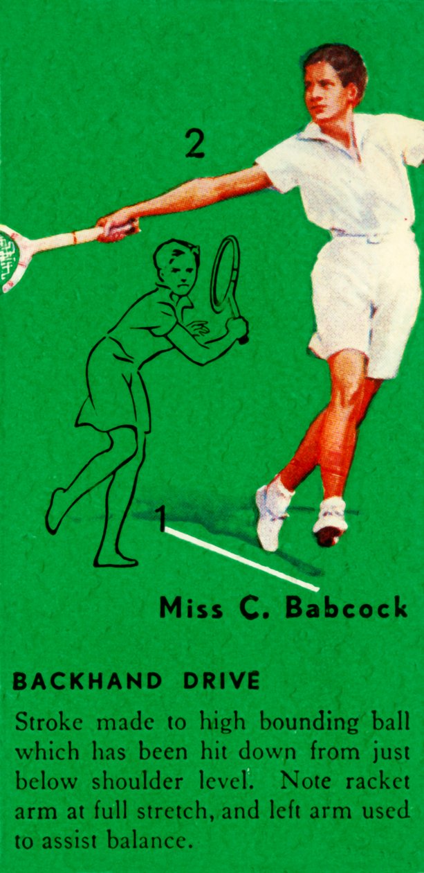 Miss C. Babcock – Backhand Drive, c1935. alkotó: Unbekannt