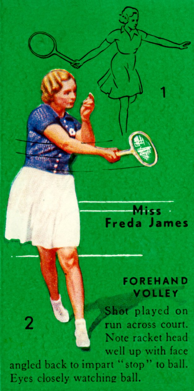 Miss Freda James – Forehand Volley, 1935. alkotó: Unbekannt