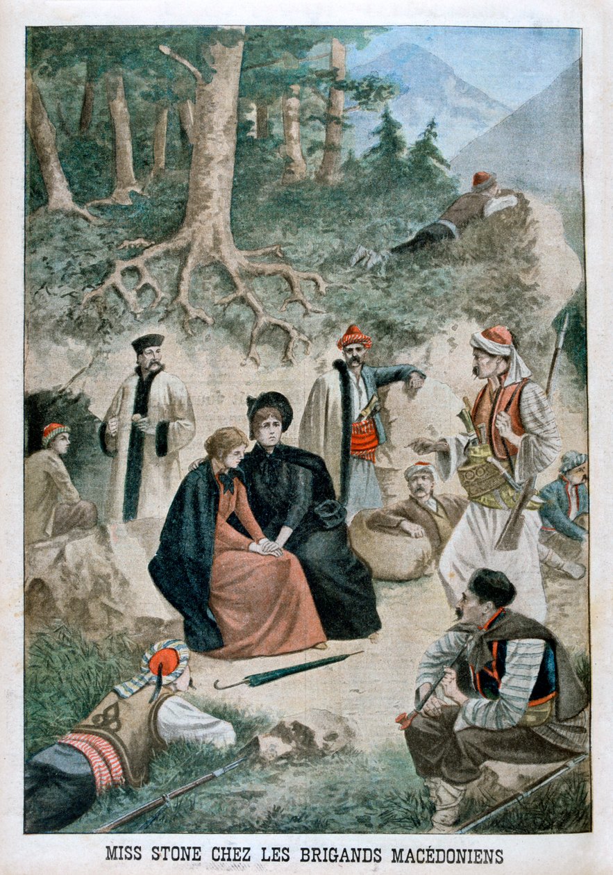 Miss Stone a macedónokkal, 1901 alkotó: Unbekannt