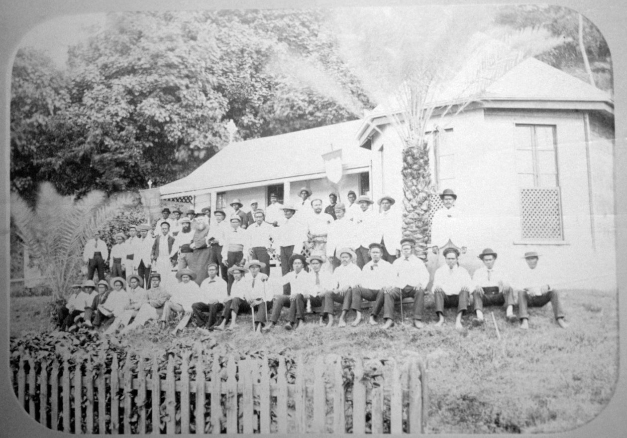 Missziós iskola, Levuka, Fidzsi-szigetek, 1888 alkotó: Unbekannt