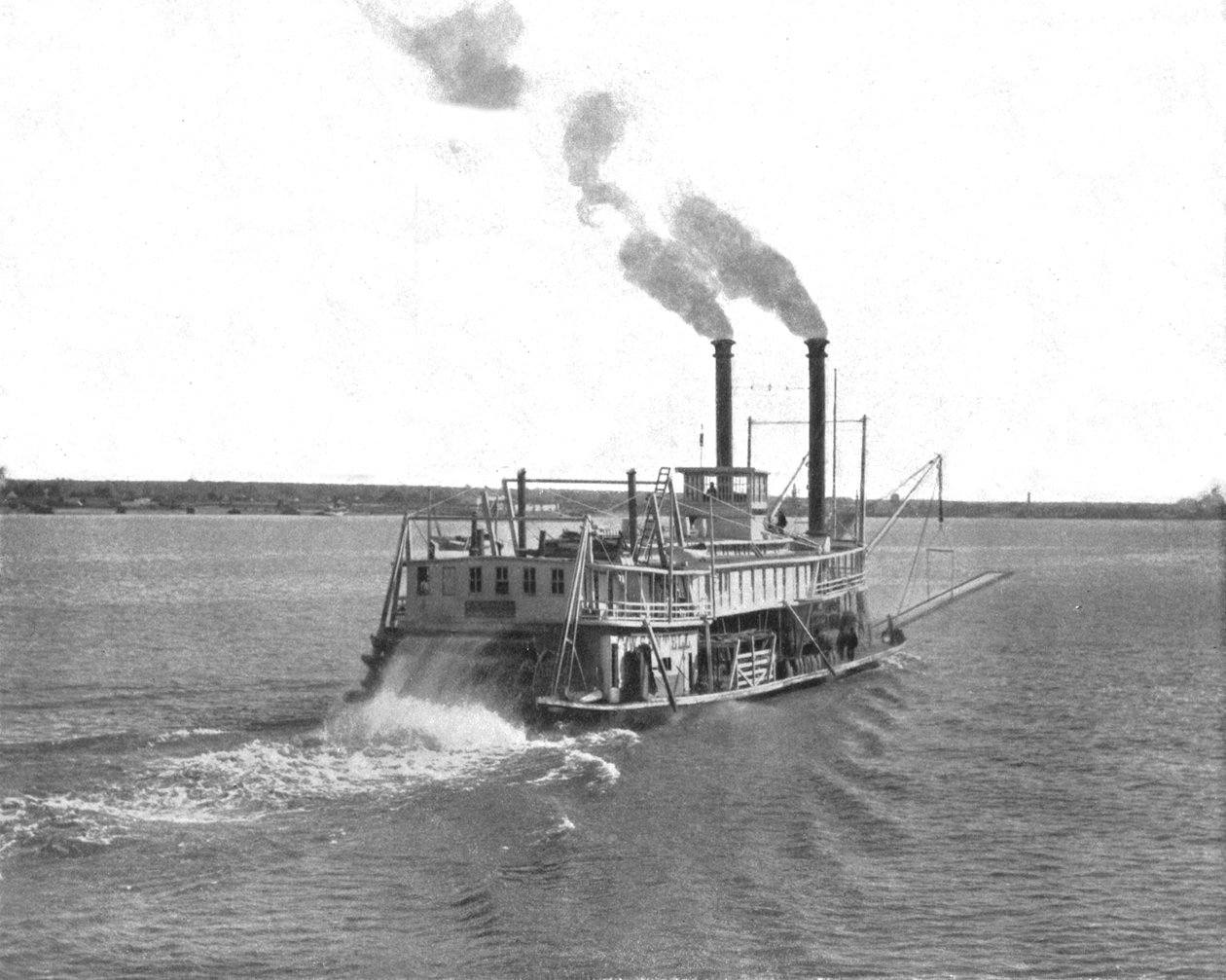 Mississippi Paddle Steamer, USA, 1900. alkotó: Unbekannt