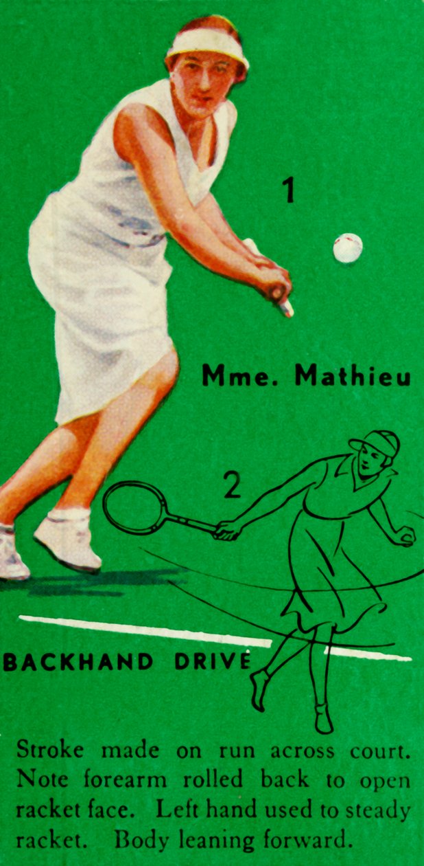 Mrs. Mathieu – Backhand Drive, c1935. alkotó: Unbekannt