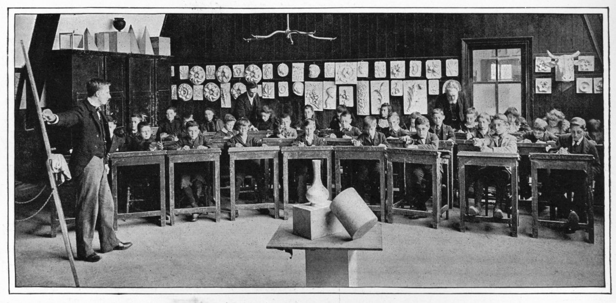 Modellrajz egy Higher Grade Iskolában, London, 1900 1901 alkotó: Unbekannt