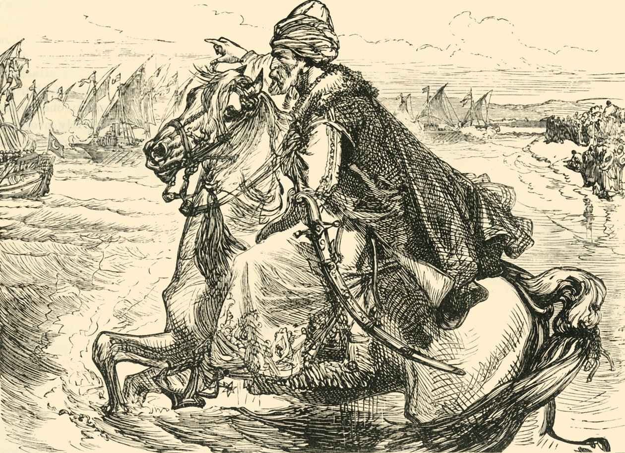 II. Mohammed tengerészeinek bátorítása, 1890. alkotó: Unbekannt