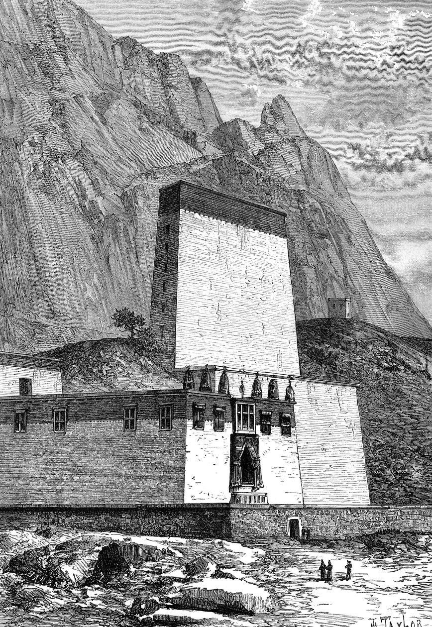 Kolostor Shigatze-ban, Tibetben, 1890 körül alkotó: Unbekannt