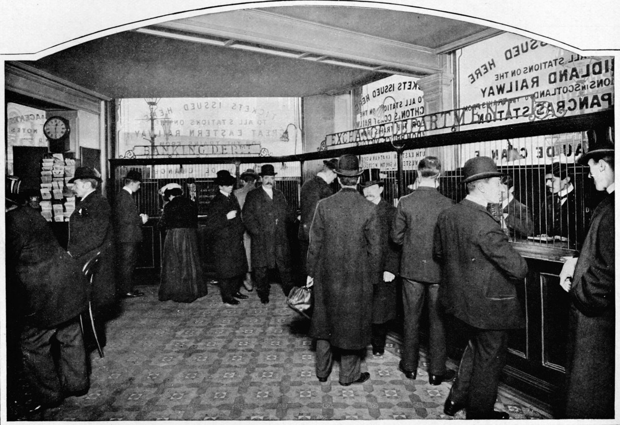 Pénzváltási osztály, Thomas Cook & Son, Ludgate Circus, City of London, c1903 1903 alkotó: Unbekannt