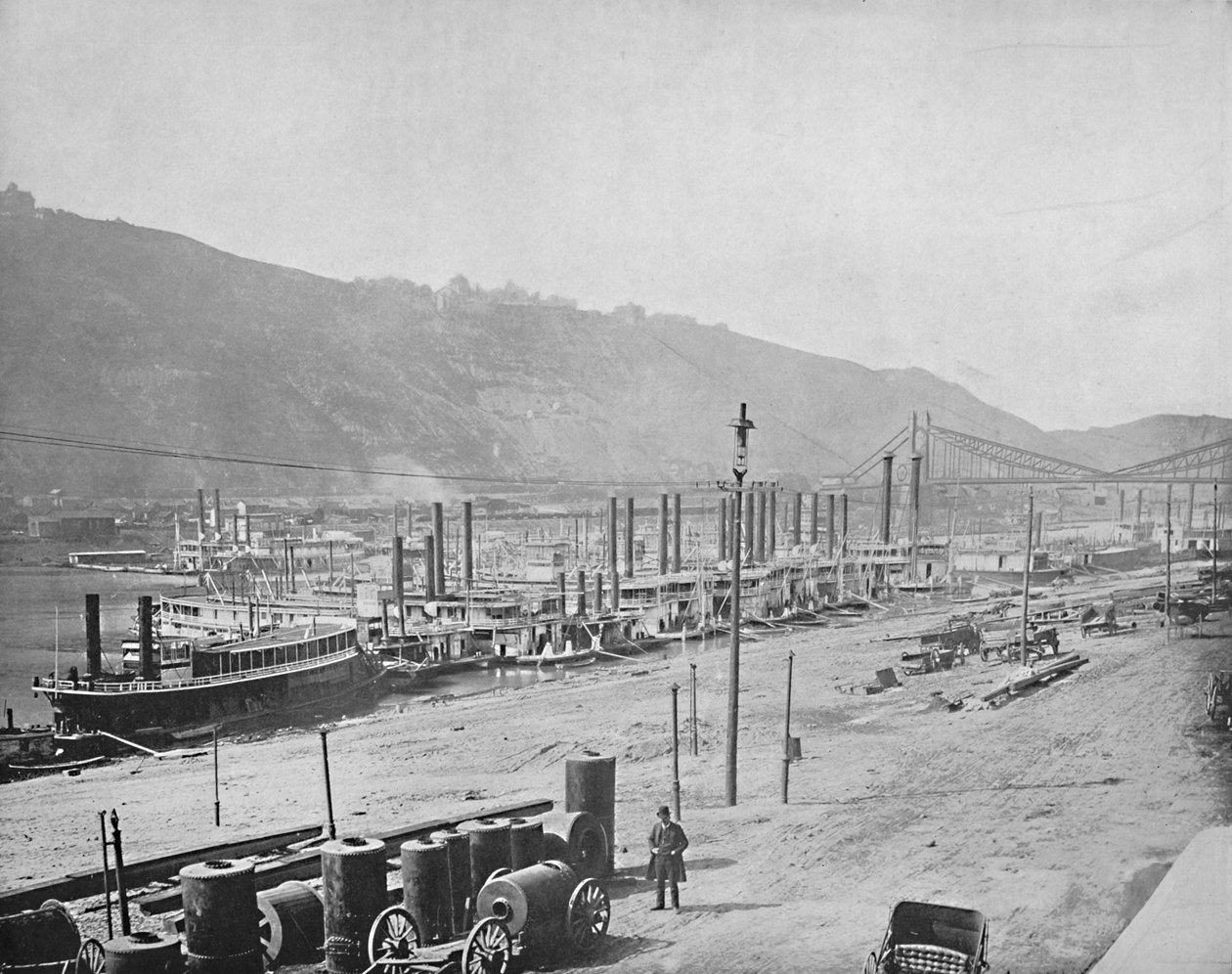 Monongahela Wharf, Pittsburgh, Pennsylvania, 1897. alkotó: Unbekannt