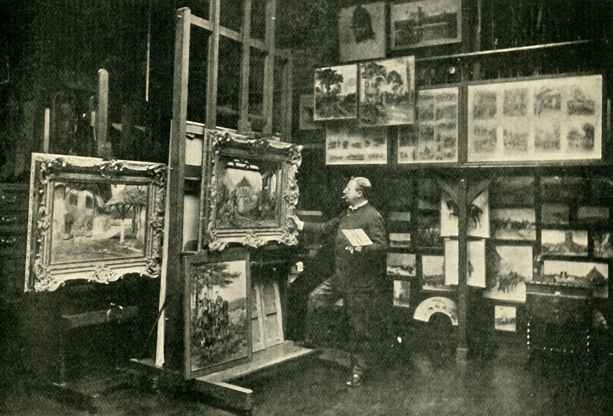 Monsieur Detaille műtermében, 1900. alkotó: Unbekannt