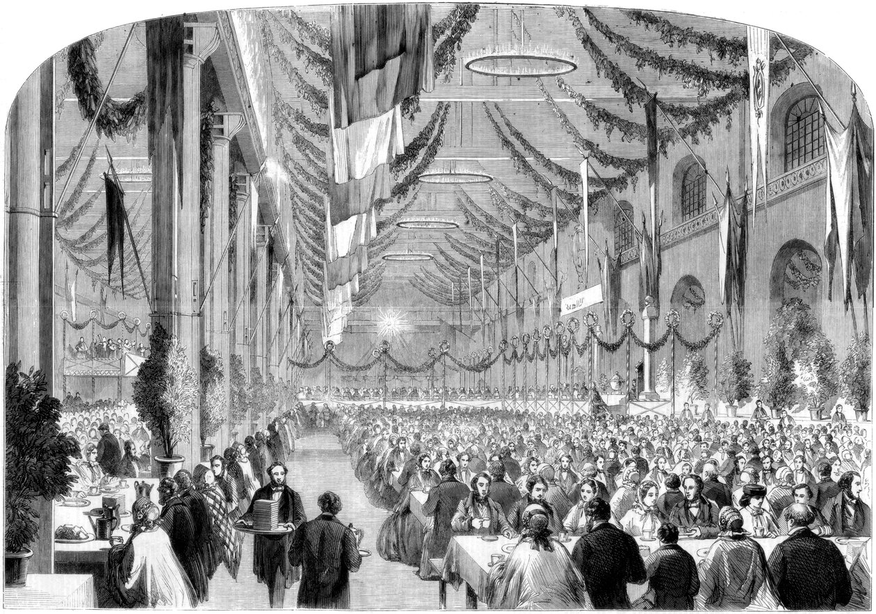 Szörnyfesztivál vasúti alkalmazottak számára Crewe-ben, 1861 alkotó: Unbekannt