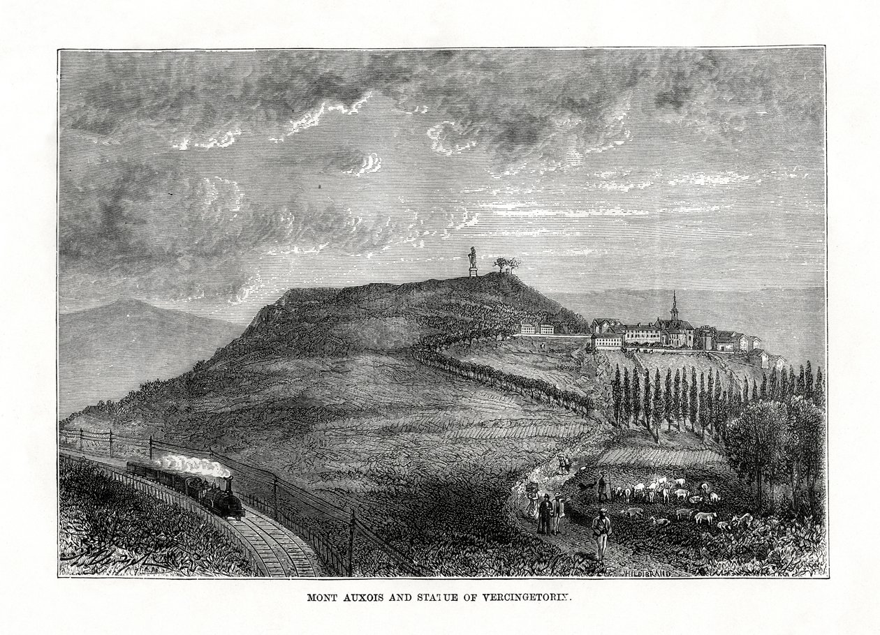 Mont Auxois és Vercingetorix szobra, Franciaország, 1879 alkotó: Unbekannt