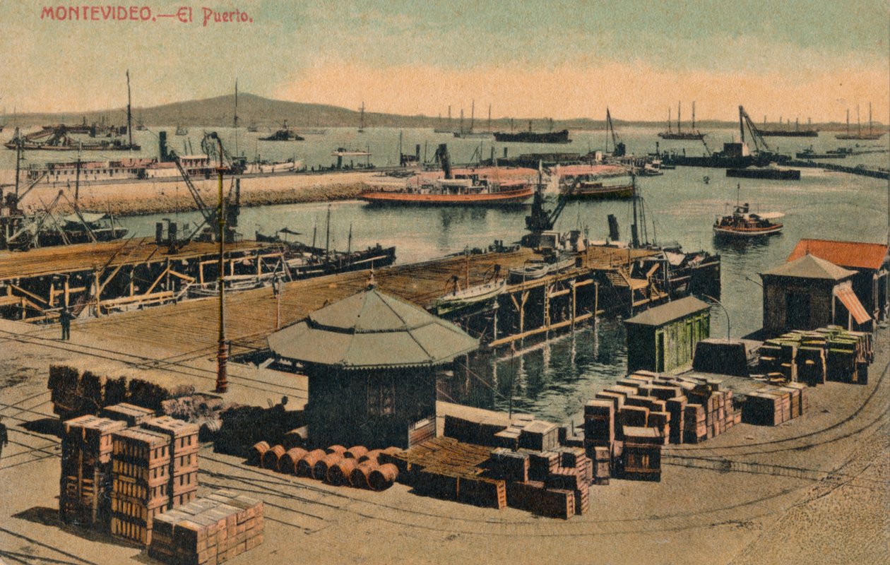 Montevideo – A kikötő, c1900 alkotó: Unbekannt