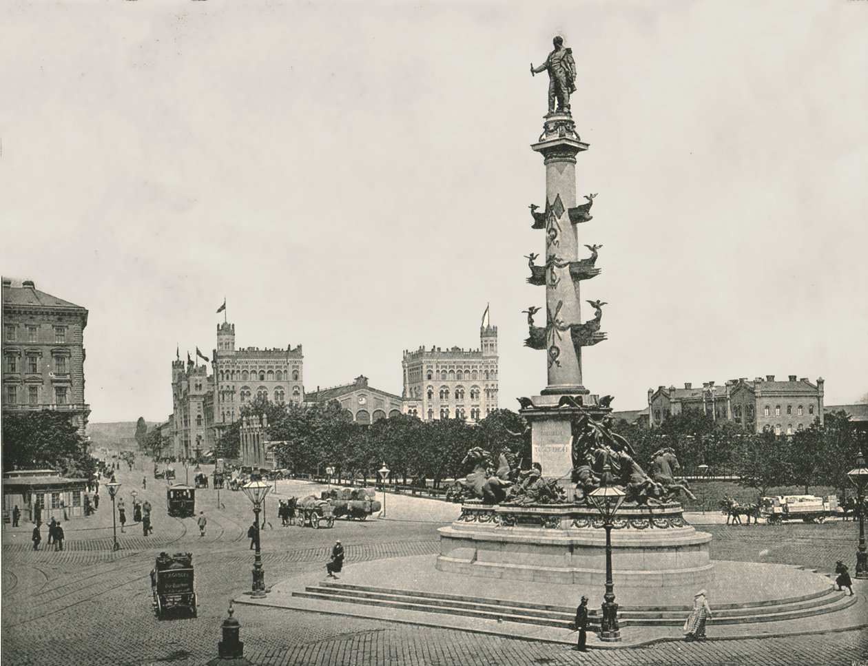 Wilhelm von Tegetthoff emlékműve a Pratersternben, Bécs, Ausztria, 1895. alkotó: Unbekannt