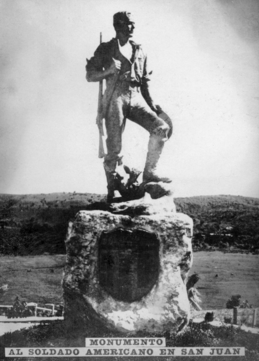 Az amerikai katona emlékműve San Juan Hillben, 1920-as évek alkotó: Unbekannt