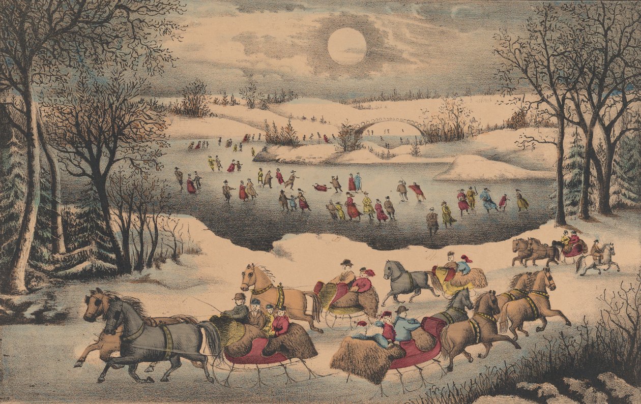 Holdfény a Central Parkban, kb. 1871-75. alkotó: Unbekannt