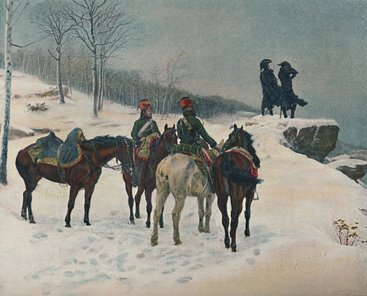 Moreau és vezérkari főnöke, Dessoles őrnagy, 1800, 1876, 1896 alkotó: Unbekannt
