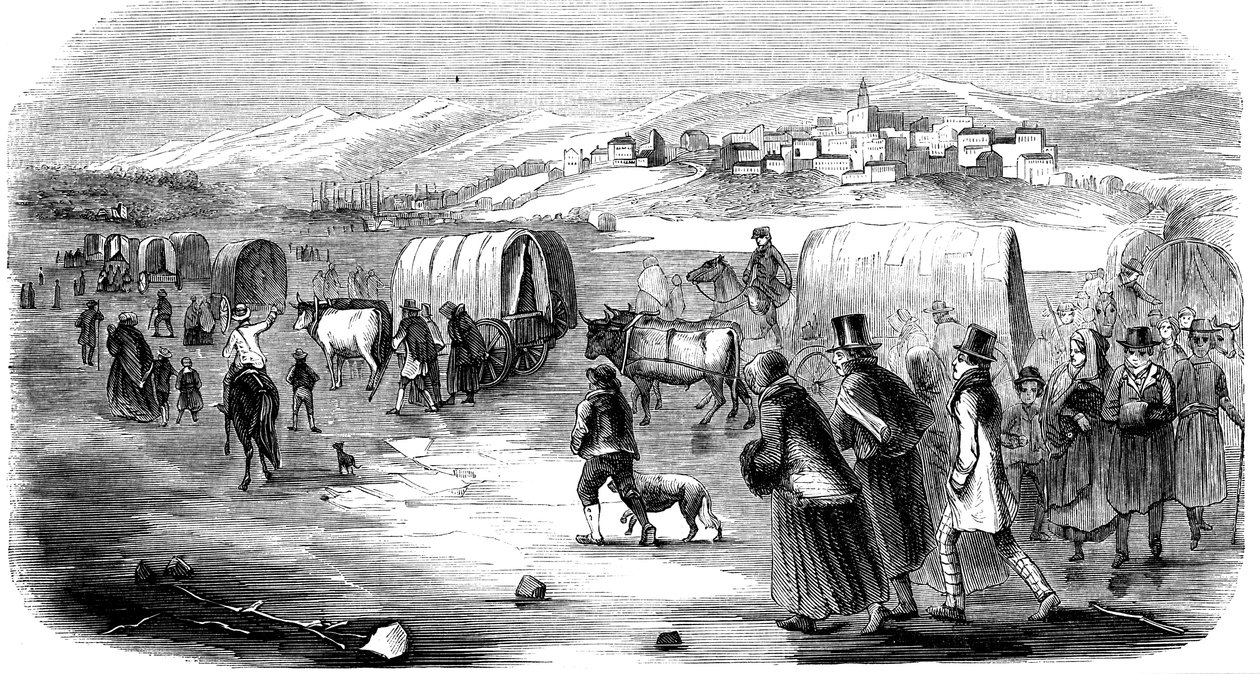 Mormonok az Illinoisból Utahba vezető úton, 1846-1853 alkotó: Unbekannt