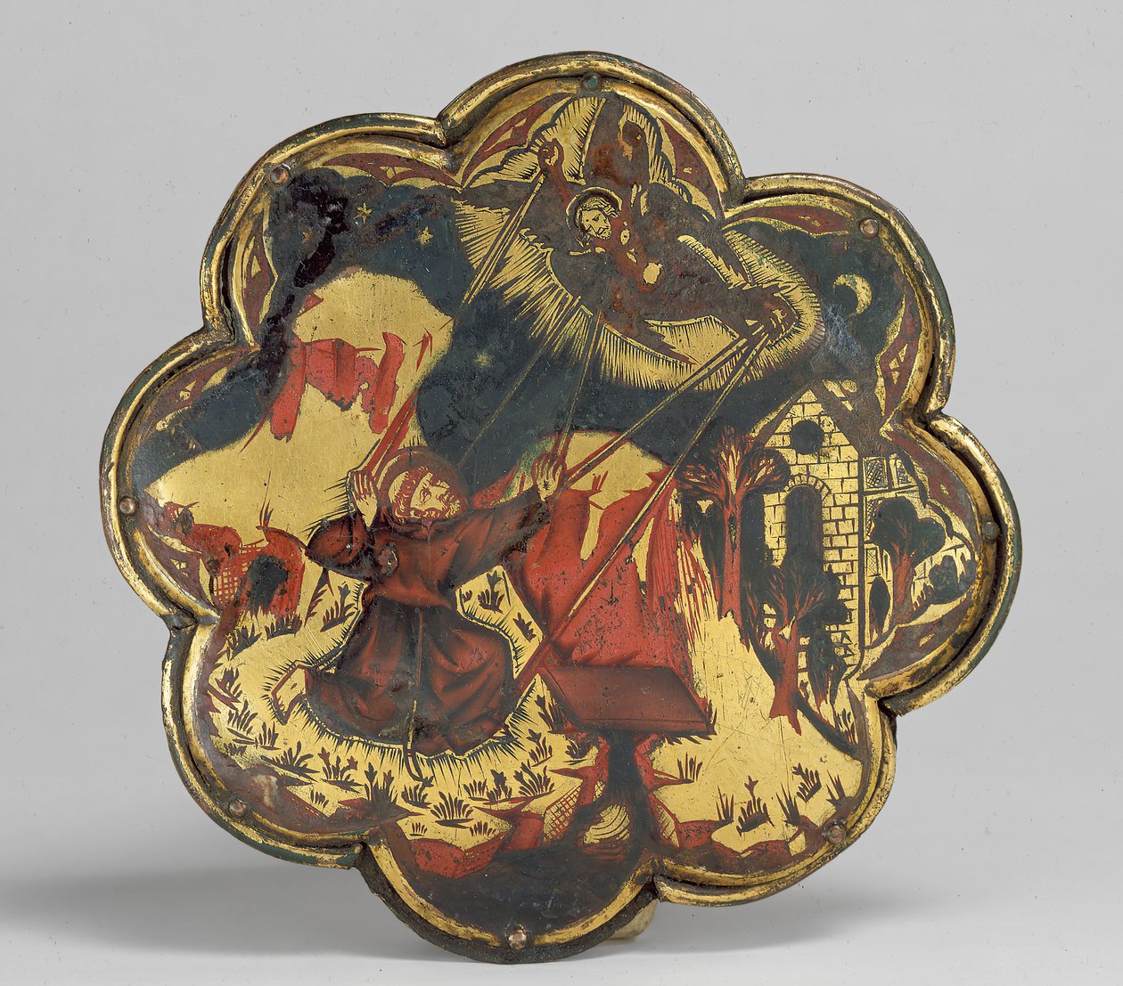 Morse Assisi Szent Ferenccel a Stigmaták átvétele, olasz, kb. 1300-1350. alkotó: Unbekannt
