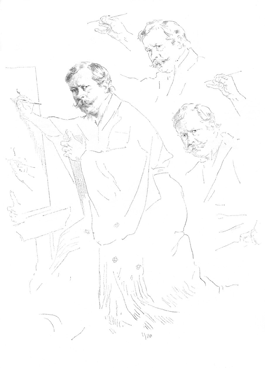 Mortimer Menpes, saját maga vázolta, 1899 alkotó: Unbekannt