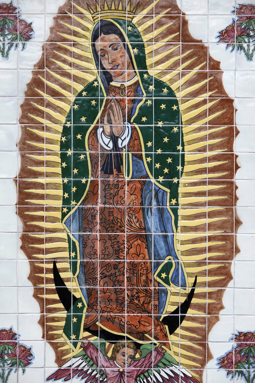 Guadalupe-i Szűzanya mozaikja az Isten nevében küldetésben, St. Augustine, Egyesült Államok alkotó: Unbekannt