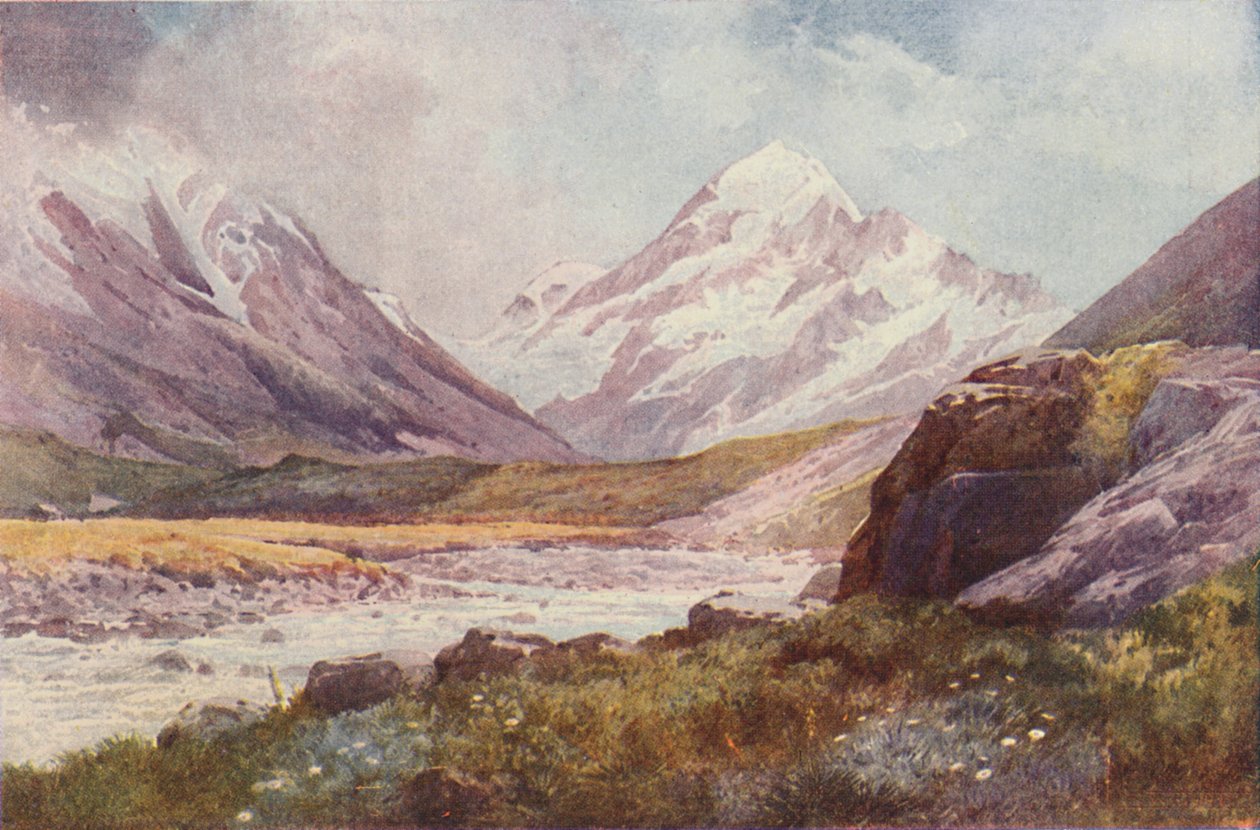Mount Cook, Új-Zéland, 1923. alkotó: Unbekannt