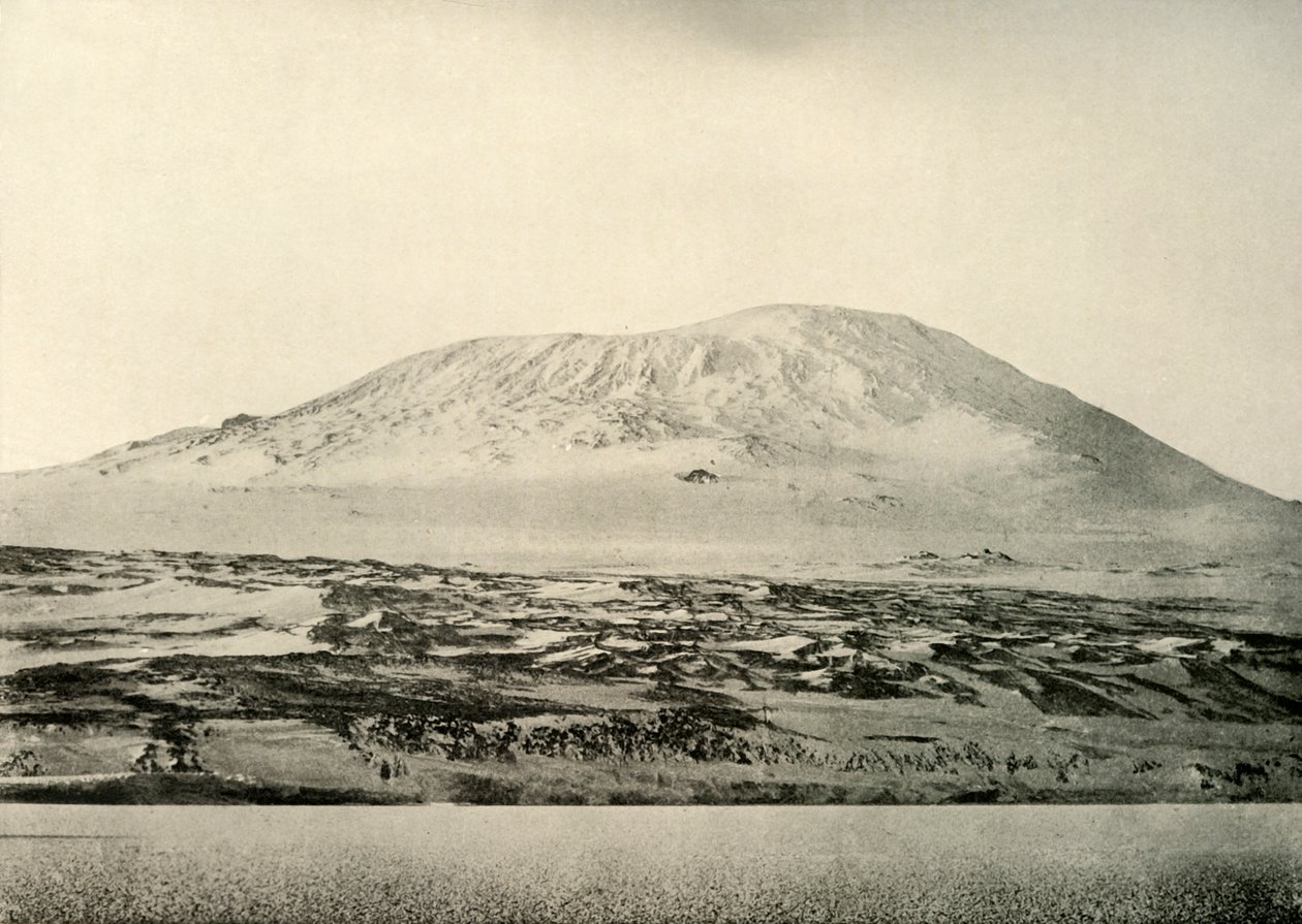 Mount Erebus...A régi kráter a bal oldalon, c1908, 1909. alkotó: Unbekannt