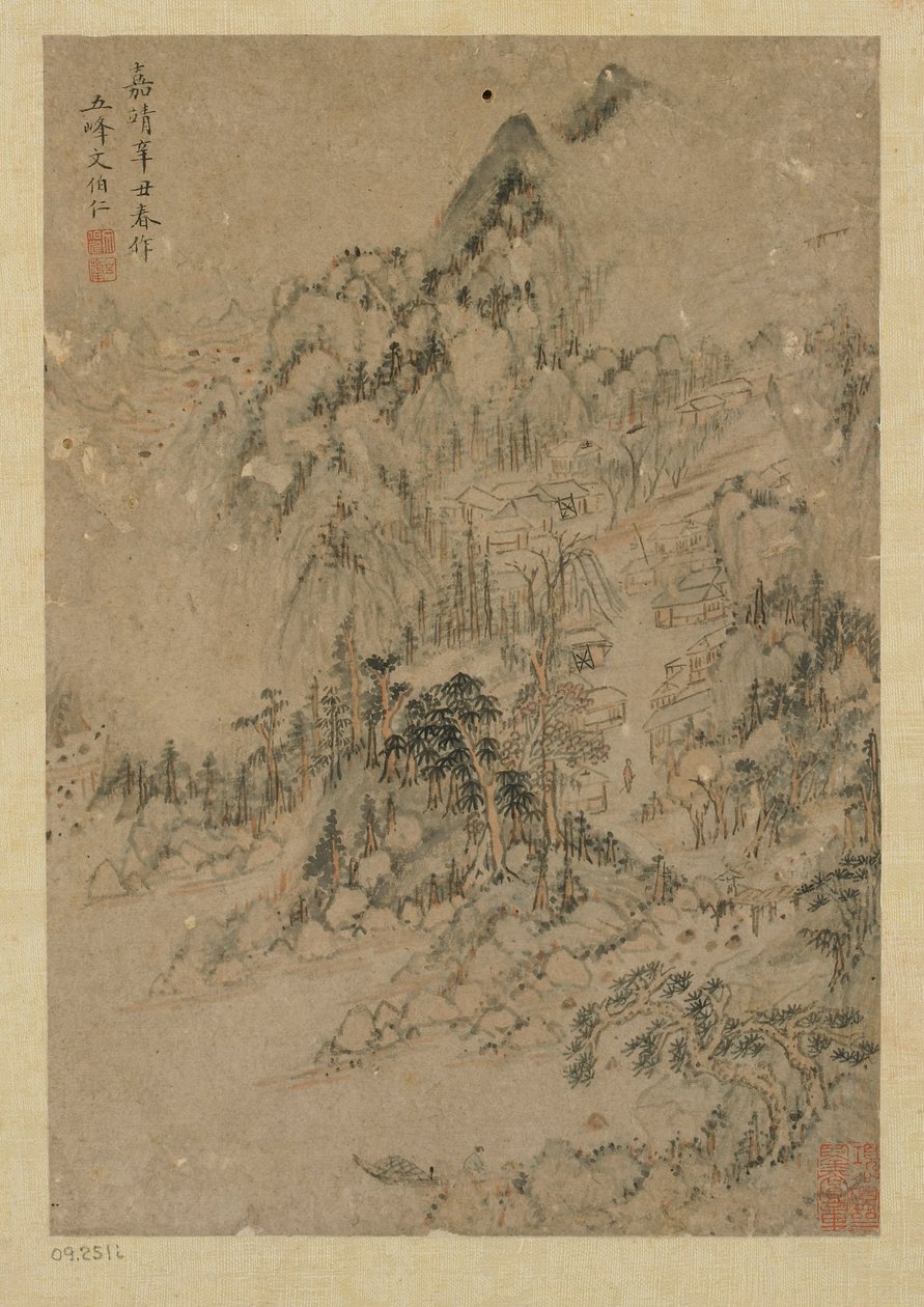 Hegyi falu, Ming-dinasztia, 1550-1644. alkotó: Unbekannt