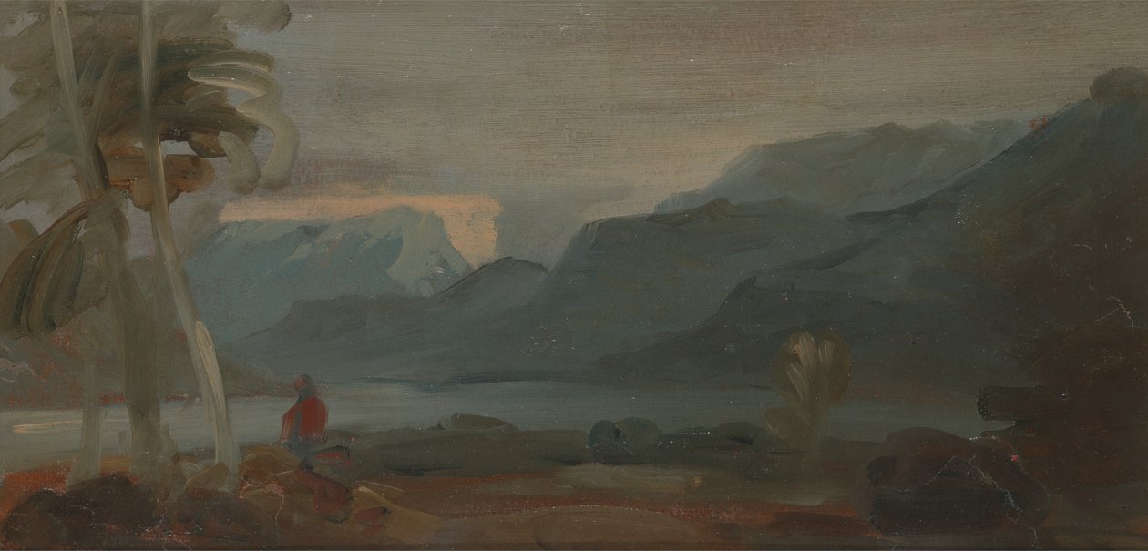 Hegyvidéki táj alakokkal és szarvasmarhákkal, 1806-1807. alkotó: Unbekannt
