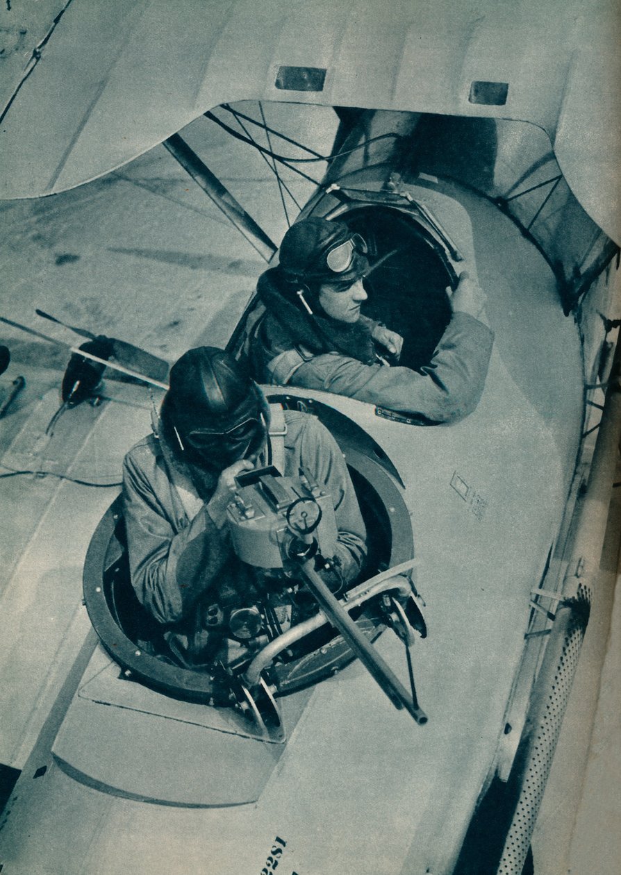 Kétüléses vadászrepülő mozgatható fegyvere, c1935 c1937 alkotó: Unbekannt