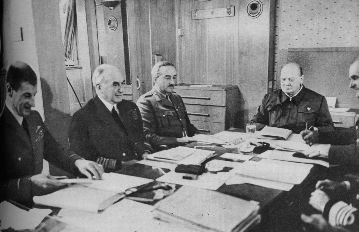 Churchill úr egy konferencián a hajón, 1943-1944. alkotó: Unbekannt