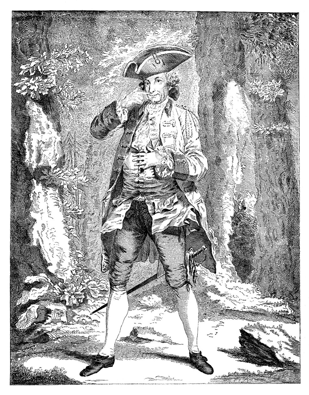 Mr Woodward Mercutio karakterében, 1753 alkotó: Unbekannt