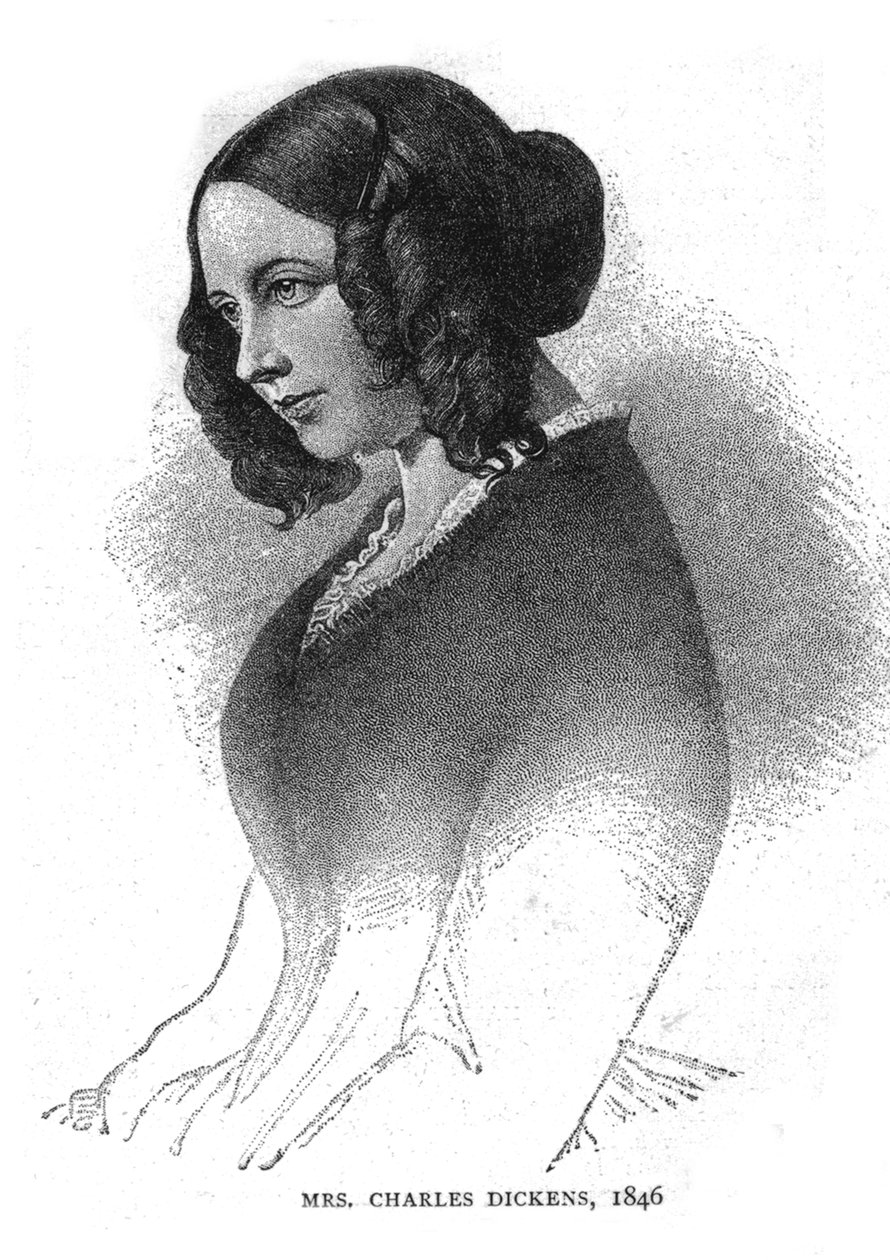 Mrs. Charles Dickens, 1846 alkotó: Unbekannt