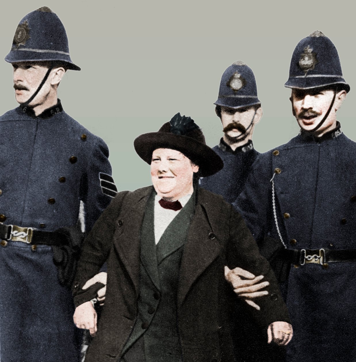 Flora Drummond asszony, letartóztatták a londoni Hyde Parkban, 1914, 1935. alkotó: Unbekannt