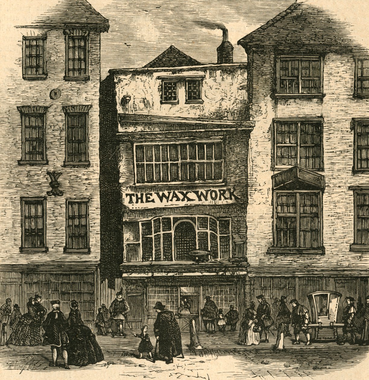 Mrs. Salmons Waxwork, Fleet Street – VIII. Henrik palotája. és Wolsey bíboros, 1897. alkotó: Unbekannt