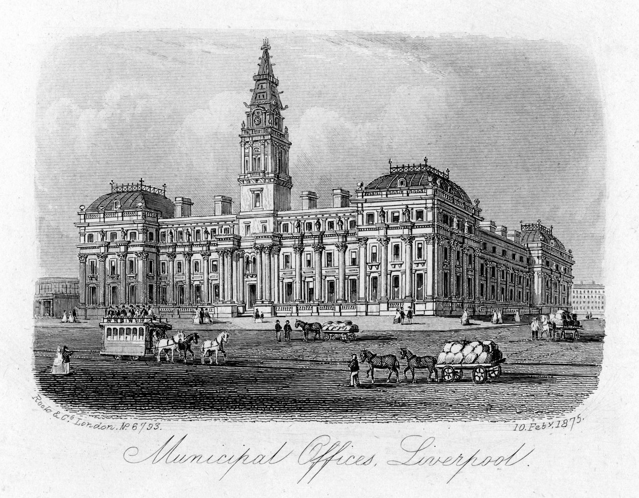 Városi Hivatal, Liverpool, 1875. február 10 alkotó: Unbekannt