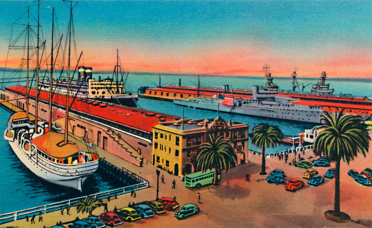 Városi mólók. San Diego, Kalifornia, 1941 alkotó: Unbekannt