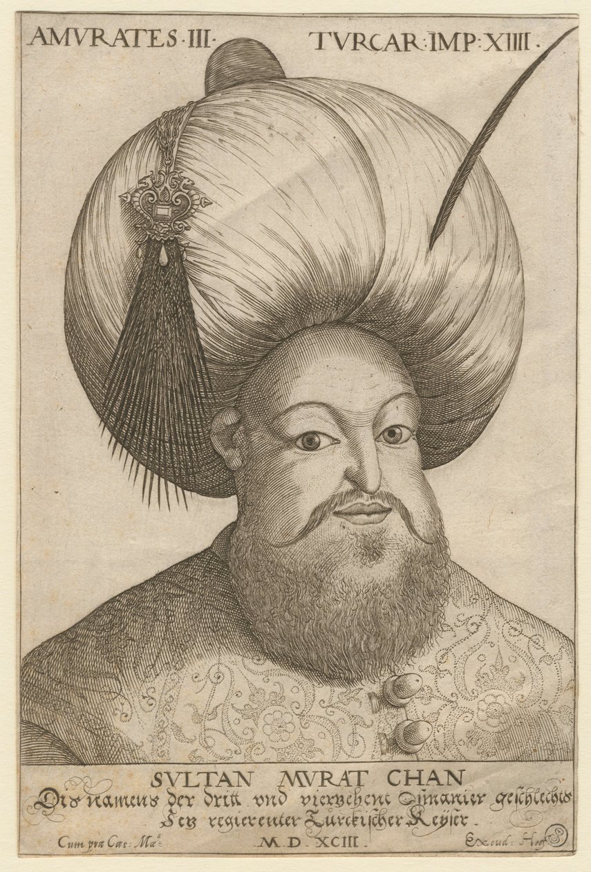 III. Murád 1546-1595, az Oszmán Birodalom szultána, 1593 alkotó: Unbekannt